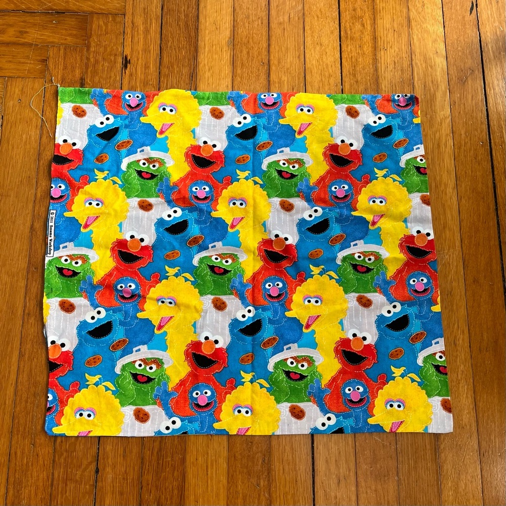 Sesame Workshop 2011 Handmade Pillow Cover Multicolor Cotton 20”x22” - Picture 3 of 5